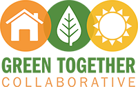 Green Together Collaborative logo with house, leaf and sun icons