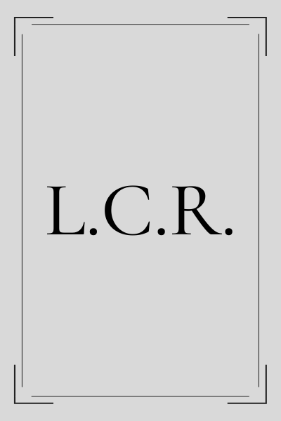 The initials L.C.R. for Lisa Cleri Reale