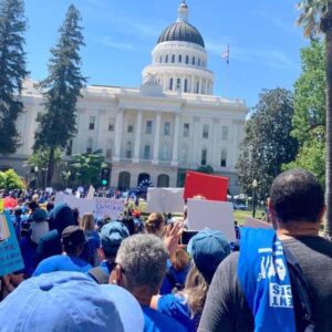 Members of Parent Voices march at the Capitol 